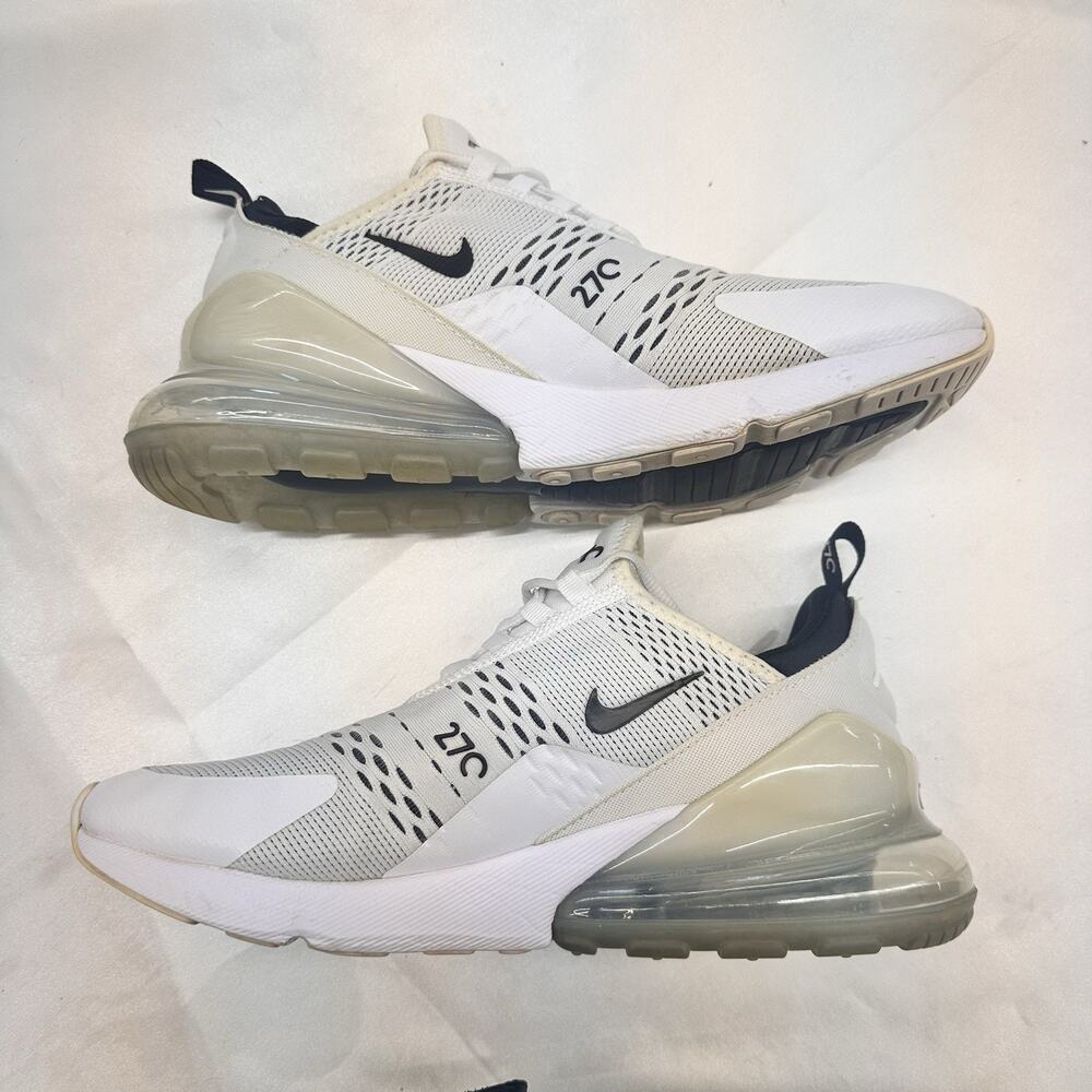Nike Air Max 270 White Mesh Lace-Up Shoe AH6789-100 Women's Size 11 Running - Picture 4 of 14